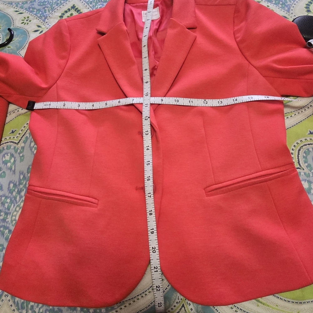 GAP Academy Blazer in Coral Size 6P Academia Preppy Lined - Picture 3 of 5